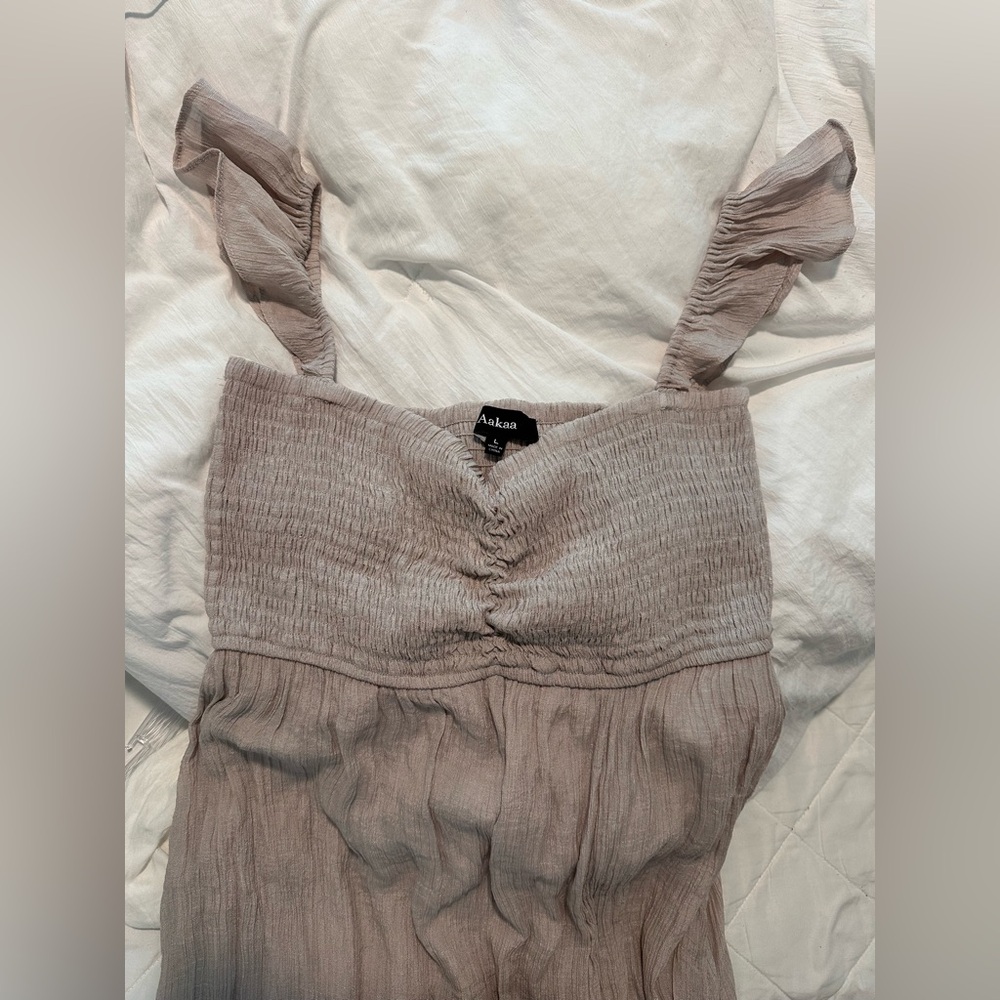 Aakaa Taupe Maxi Dress